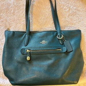 Teal Coach Tote Bag